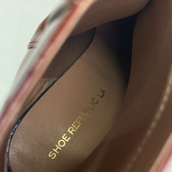 NEW* Shoe Republic LA Glossy Mocha Heeled Ankle Boots Size 7 *NWT Never Worn - Picture 6 of 6